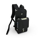 Lightweight Inogen One G5 backpack with storage for extra batteries, water bottle, charging cords with front access to charging, grommets for ventilation - O2TOTES