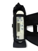 Inogen One G3 portable oxygen concentrator in a black carry bag with adjustable straps