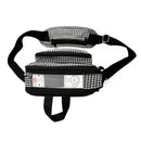 Houndstooth patterned portable oxygen concentrator carry bag with adjustable shoulder strap
