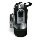 Houndstooth pattern carry bag for portable oxygen concentrator with mesh side pocket