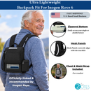 Inogen Rove 6 Backpack – Ultra Lightweight Oxygen Backpack with Zippered Bottom (Black)