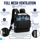 The Rhythm Healthcare P2 Oxygen Concentrator Backpack by o2totes (with Storage & In-Bag Charging) - Black