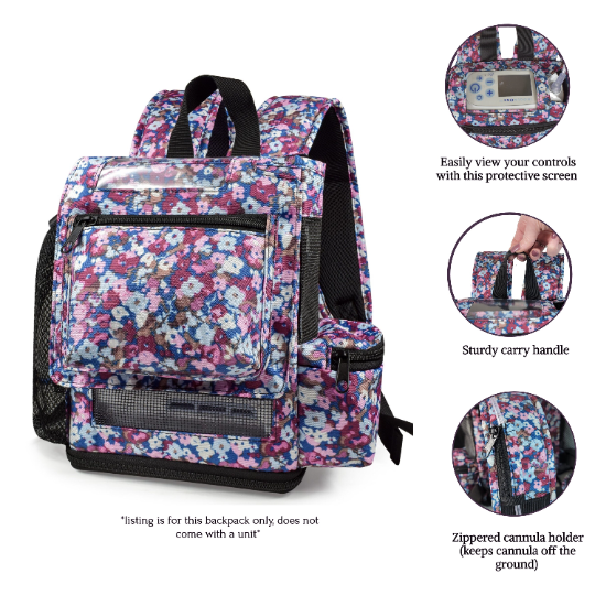 Oxygo Next Lightweight Backpack w/Pockets - Floral - O2TOTES