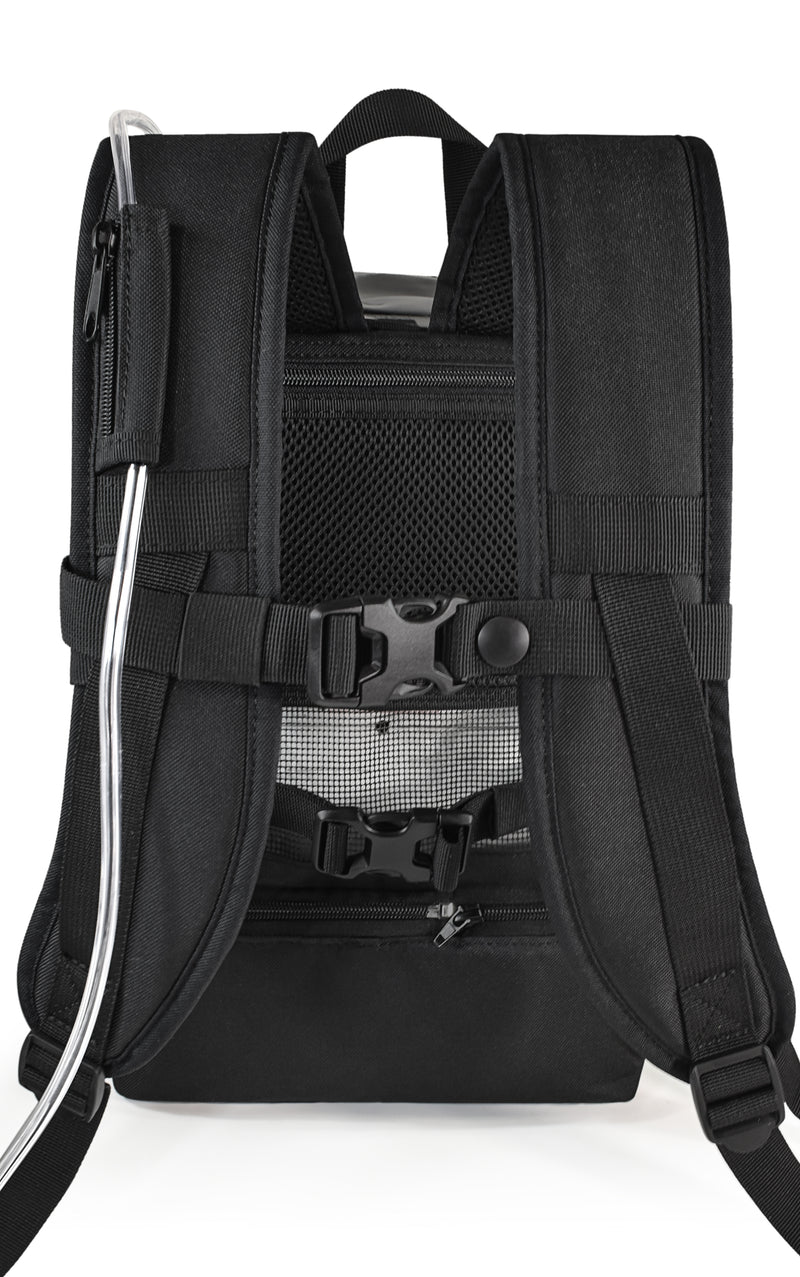 Oxygo Next Lightweight Backpack w/ Side Pocket - Black - O2TOTES