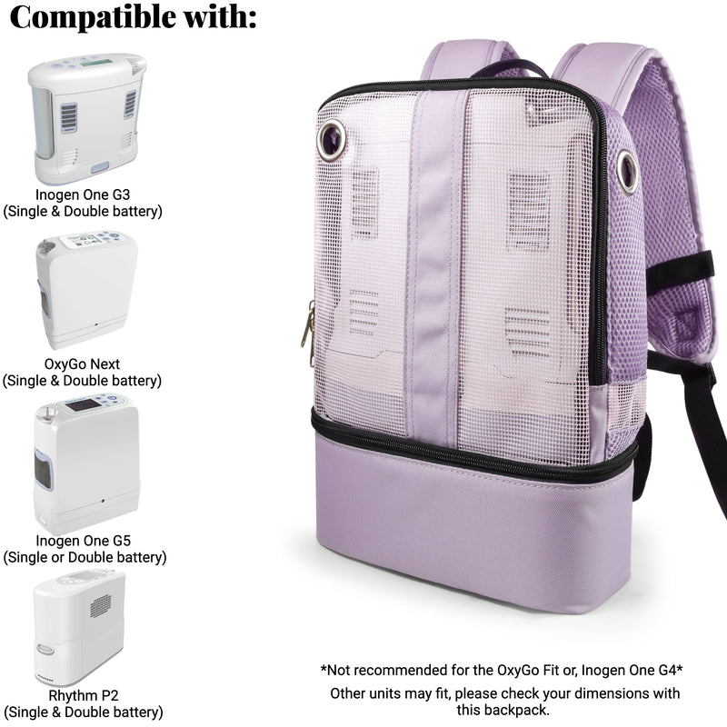 Universal Mesh Backpack - Light Purple - O2TOTES