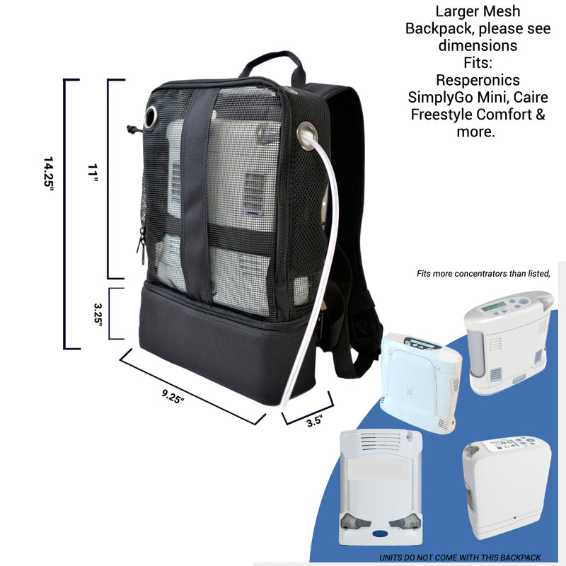 Like New Mesh backpack for Portable Oxygen Concentrators (Renewed) - O2TOTES