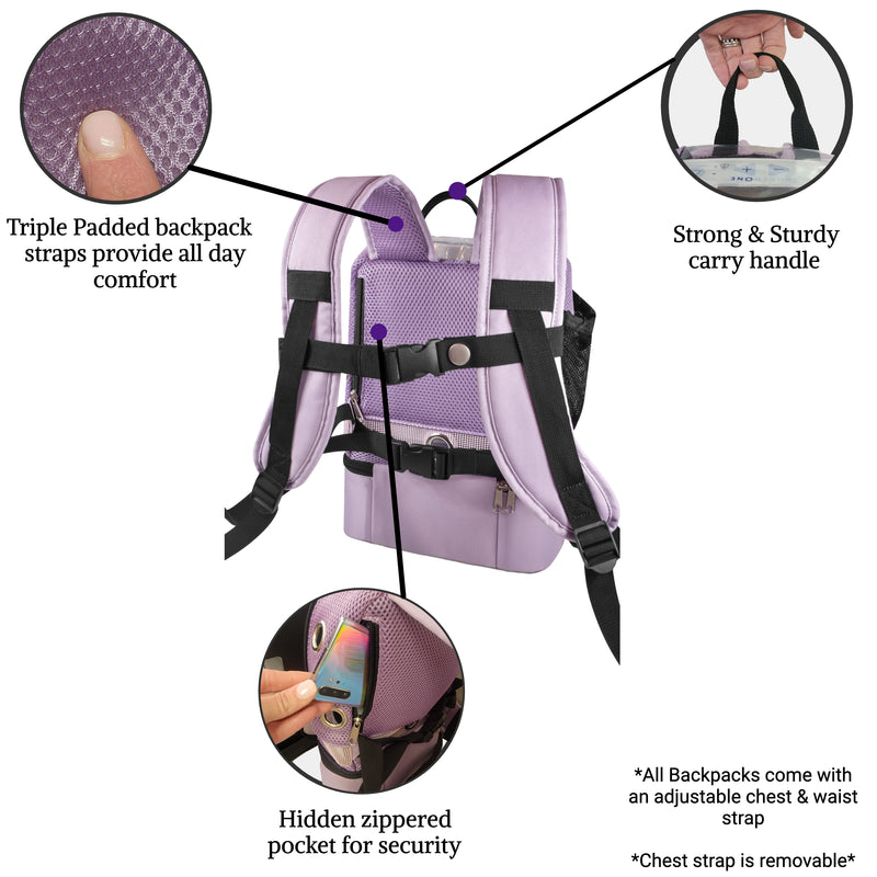 Universal Mesh Backpack - Light Purple - O2TOTES