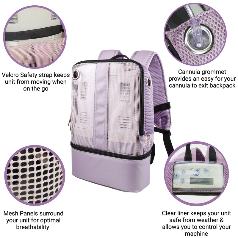 Universal Mesh Backpack - Light Purple - O2TOTES